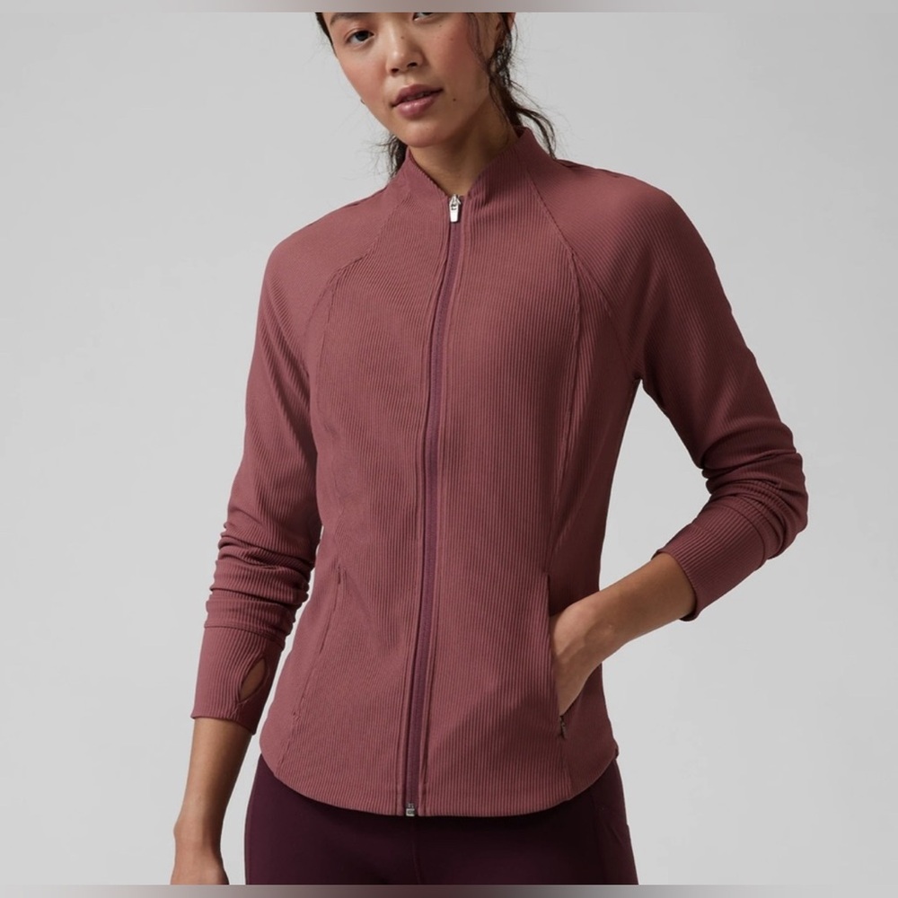 Athlete Salutation Ribbed Jacket